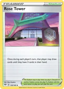 Rose Tower Pokemon card from Darkness Ablaze