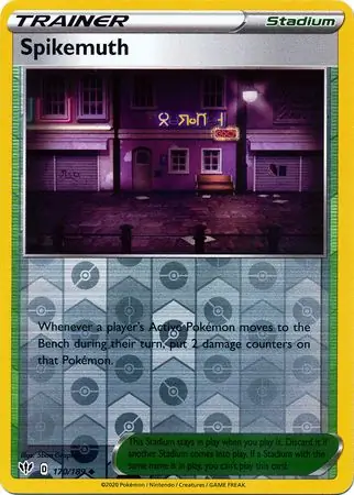 Spikemuth Reverse Holo Pokemon card from Darkness Ablaze