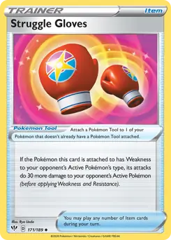 Struggle Gloves Pokemon card from Darkness Ablaze