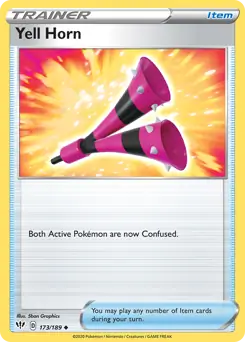 Yell Horn Pokemon card from Darkness Ablaze