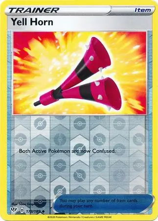 Yell Horn Reverse Holo Pokemon card from Darkness Ablaze