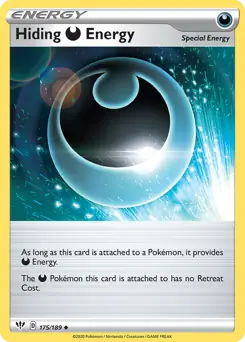 Hiding D Energy Pokemon card from Darkness Ablaze