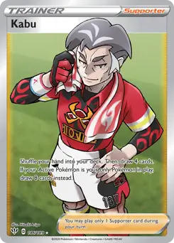 Full Art Kabu Pokemon card from Darkness Ablaze