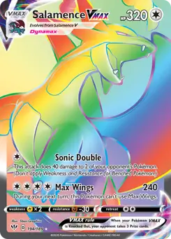 Salamence VMAX Secret Pokemon card from Darkness Ablaze