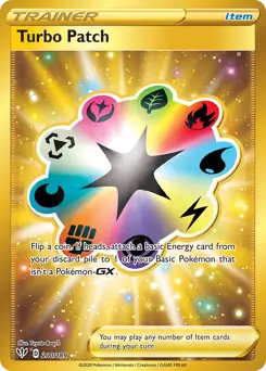 Turbo Patch Secret Pokemon card from Darkness Ablaze