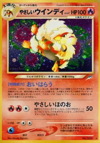 Light Arcanine Pokemon card from Darkness, and to Light...