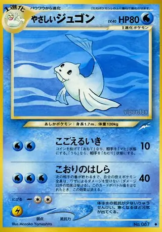 Light Dewgong Pokemon card from Darkness, and to Light...