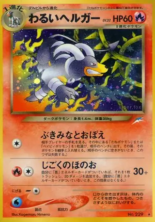 Dark Houndoom Pokemon card from Darkness, and to Light...