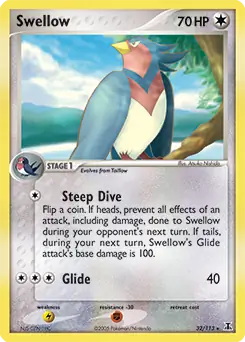 Swellow Pokemon card from Delta Species