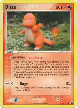 Ditto Reverse Holo Pokemon card from Delta Species