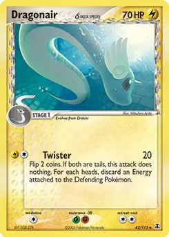 Dragonair Pokemon card from Delta Species