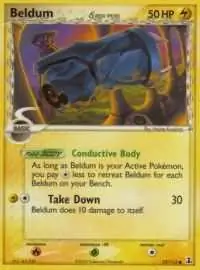 Beldum Reverse Holo Pokemon card from Delta Species