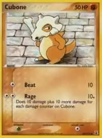 Cubone Reverse Holo Pokemon card from Delta Species