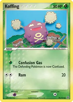 Koffing Pokemon card from Delta Species
