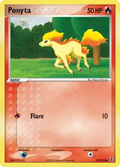 Ponyta Pokemon card from Delta Species