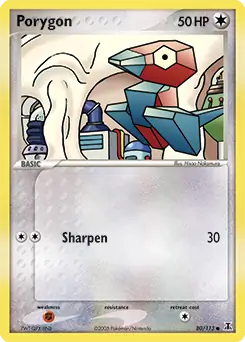Porygon Pokemon card from Delta Species