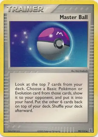 Master Ball Reverse Holo Pokemon card from Delta Species