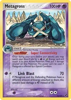 Metagross Holo Pokemon card from Deoxys
