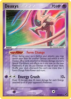 Deoxys Pokemon card from Deoxys
