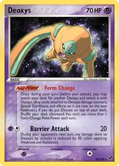 Deoxys Pokemon card from Deoxys