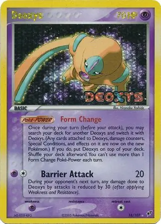 Deoxys Reverse Holo Pokemon card from Deoxys