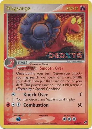 Magcargo Reverse Holo Pokemon card from Deoxys