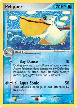 Pelipper Pokemon card from Deoxys
