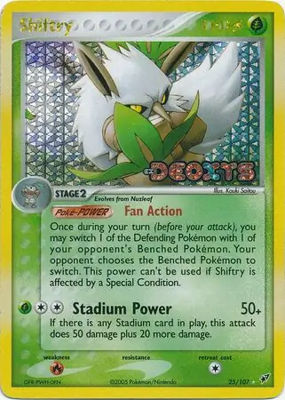 Shiftry Reverse Holo Pokemon card from Deoxys