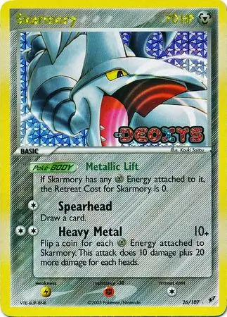 Skarmory Reverse Holo Pokemon card from Deoxys