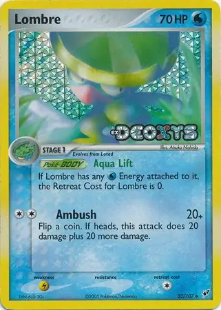 Lombre Reverse Holo Pokemon card from Deoxys