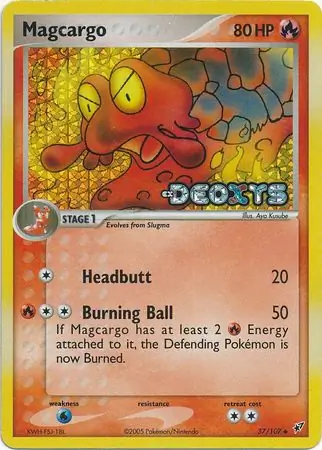 Magcargo Reverse Holo Pokemon card from Deoxys