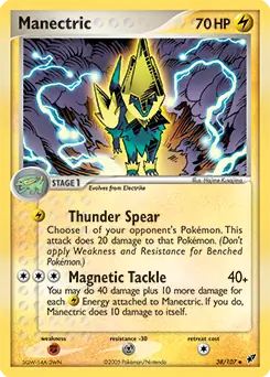 Manectric Pokemon card from Deoxys