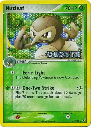 Nuzleaf Reverse Holo Pokemon card from Deoxys