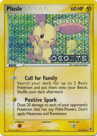Plusle Reverse Holo Pokemon card from Deoxys