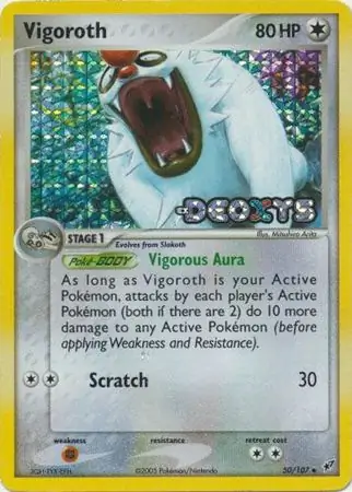 Vigoroth Reverse Holo Pokemon card from Deoxys