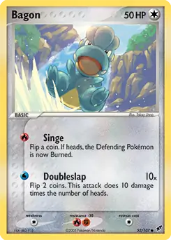 Bagon Pokemon card from Deoxys