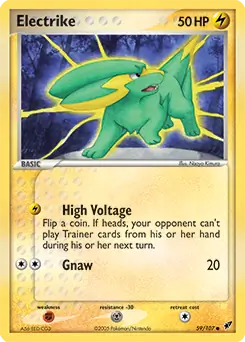 Electrike Pokemon card from Deoxys