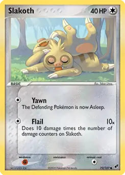 Slakoth Pokemon card from Deoxys