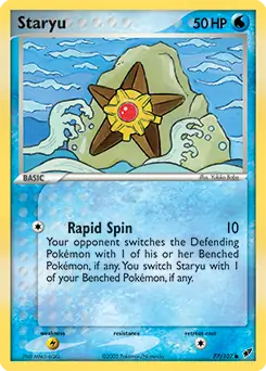 Staryu Pokemon card from Deoxys