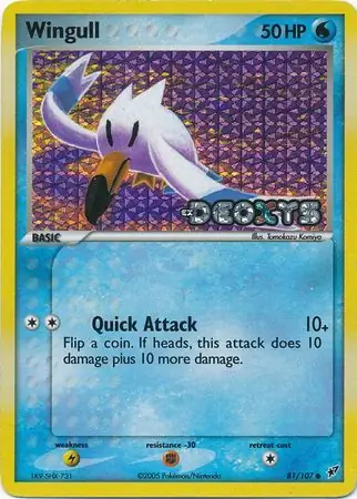 Wingull Reverse Holo Pokemon card from Deoxys