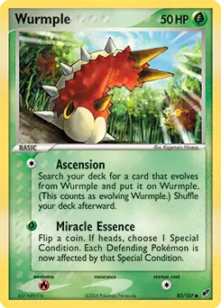 Wurmple Pokemon card from Deoxys