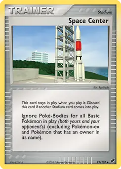 Space Center Pokemon card from Deoxys