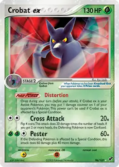 Crobat ex Pokemon card from Deoxys