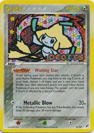 Jirachi Reverse Holo Pokemon card from Deoxys
