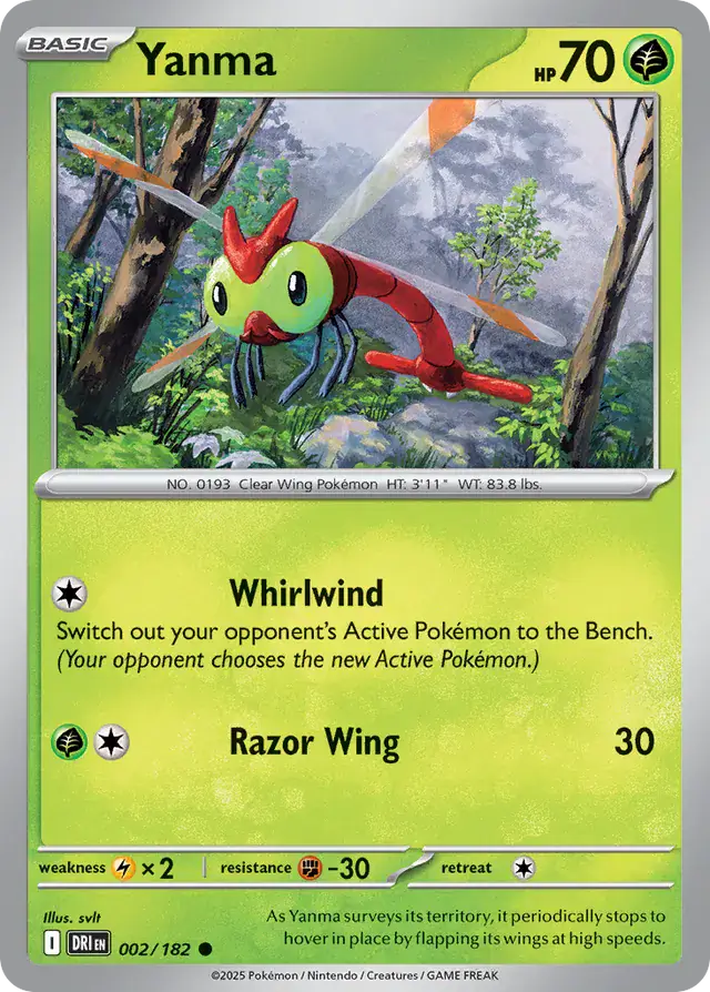 Yanma Pokemon card from Destined Rivals