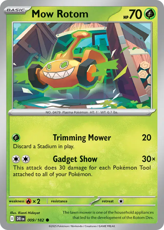 Mow Rotom Pokemon card from Destined Rivals