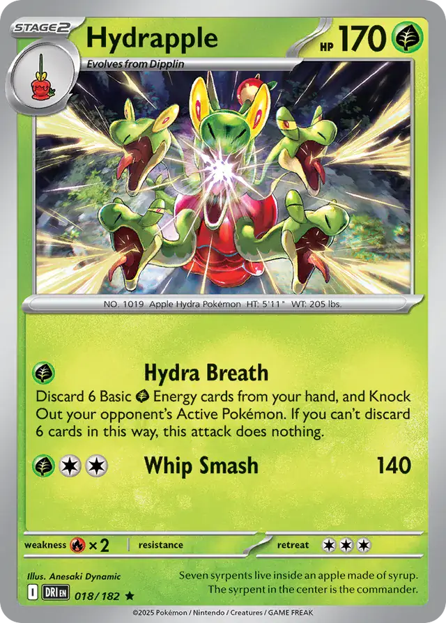 Hydrapple Pokemon card from Destined Rivals
