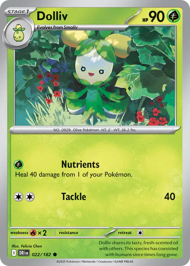 Dolliv Pokemon card from Destined Rivals