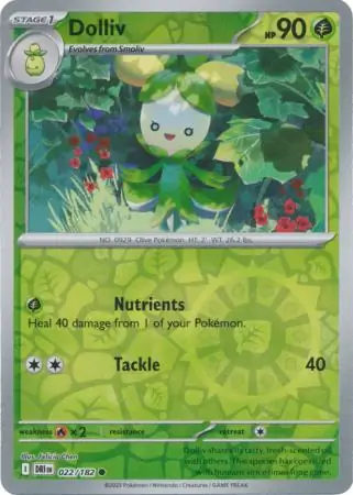 Dolliv Reverse Holo Pokemon card from Destined Rivals