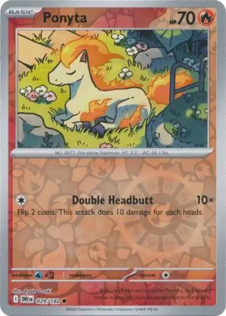Ponyta Reverse Holo Pokemon card from Destined Rivals